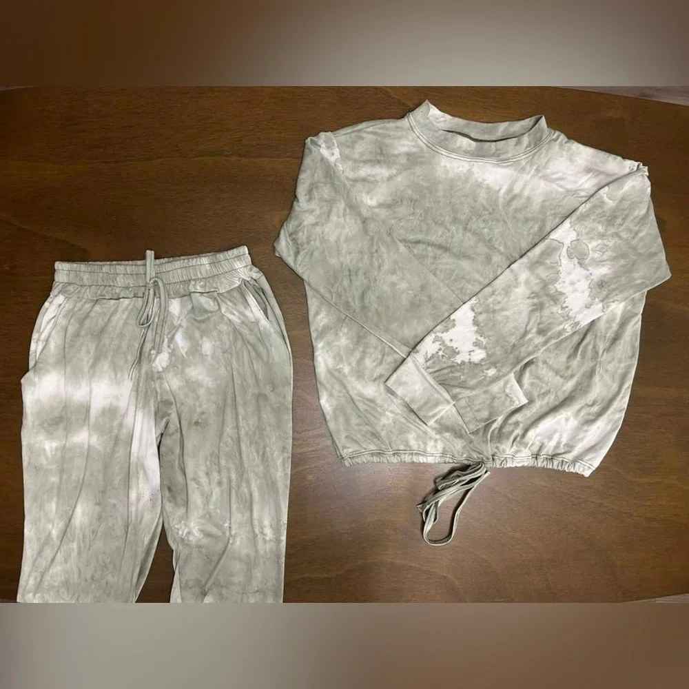Pant And Sweater Matching Set, Light Green, Size Small (0448)
